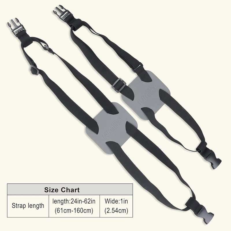 RUMILLA Luggage Straps for suitcases，Luggage Straps Bag Bungees for Add a Bag Easy to Travel （Grey） - Image 4